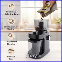 Electric Burr Coffee Grinder (8oz) withAdjustable Coarseness Settings Flat Burr