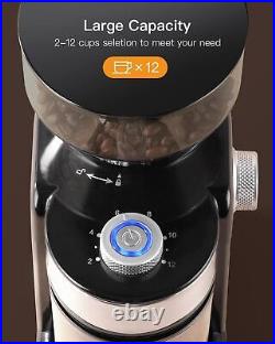 Electric Burr Coffee Grinder Mill Conical Grind Automatic Grinder, Home Espresso