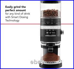 Electric Burr Coffee Grinder With 70 Precise Settings, 10 Oz, Black Matte