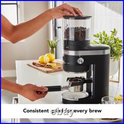 Electric Burr Coffee Grinder With 70 Precise Settings, 10 Oz, Black Matte