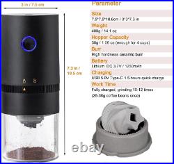 Electric Coffee Grinder for Beans Burr Grinder 4 Cups White& Black