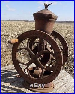 Elgin Coffee Grinder Burr Mill Cast Iron Corn Bean Wheat Seed Grain Vintage