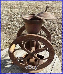 Elgin Coffee Grinder Burr Mill Cast Iron Corn Bean Wheat Seed Grain Vintage