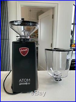 Eureka Atom Speciality 75E Flat Burr Grinder -Immaculate, Large and Small Hopper