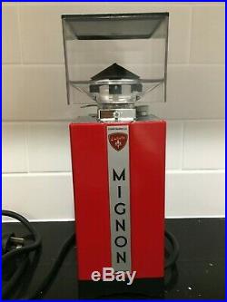 Eureka Mignon Red Barely Used Coffee Grinder Made in Italy