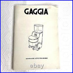 Gaggia MDF Burr Coffee Grinder 10oz Black 8002 Made In Italy FULLY TESTED