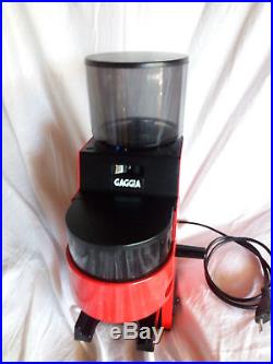 Gaggia MDF kaffeemühle espresso Burr grinder coffee M. Hasuike mahlwerk rot abs