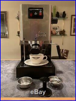 Gaggia Mod Classic expresso machine with Cuisinart burr mill coffee grinder