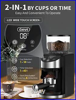 Gevi Burr Coffee Grinder Adjustable Burr Mill with 35 Precise Grind Settings