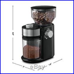 Gourmia GCG168 Electric Burr Coffee Grinder Large 18 Adjustable Grind Sizes