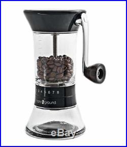 Handground Precision Coffee Grinder Manual Ceramic Burr Mill Black
