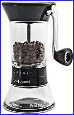 Handground Precision Coffee Grinder Manual Ceramic Burr Mill Matt Black