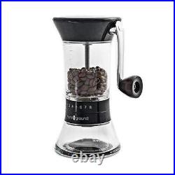 Handground Precision Manual Coffee Grinder Conical Ceramic Burr Mill  Black