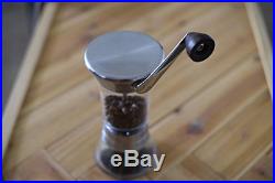 Handground Precision Manual Coffee Grinder Conical Ceramic Burr Mill Brushed
