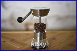 Handground Precision Manual Coffee Grinder Conical Ceramic Burr Mill Brushed