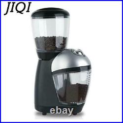 JIQI 110V/220V Electric Coffee Burr Conical Grinder Mill Stainless Steel Blade