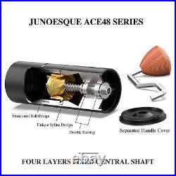 JUNOESQUE Manual Burr Coffee Grinder ACE48 Series Titanium-Coated Carbon Stee