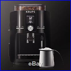 KRUPS Espresseria COFFEE MAKER, Automatic ESPRESSO MACHINE + Burr GRINDER, Black