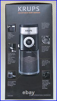 KRUPS GX5000 Professional Electric Coffee Burr Grinder 15oz CONTAINER 110 WATTS