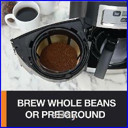 KRUPS Grind And Brew Auto-Start Coffee Maker With Builtin Burr Coffee Grinder