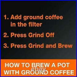 KRUPS Grind and Brew Auto-Start Coffee Maker with Builtin Burr Coffee Grinder