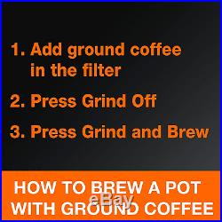 KRUPS Grind and Brew Auto-start Coffee Maker with Builtin Burr Coffee Grinder