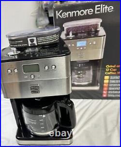 Kenmore Elite Grind & Brew 12 Cup Coffee Maker Programmable Burr Grinder