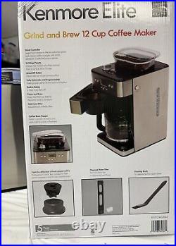 Kenmore Elite Grind & Brew 12 Cup Coffee Maker Programmable Burr Grinder
