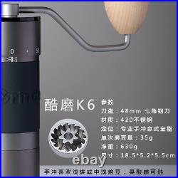 Kingrinder K4 /K6 Manual Coffee Grinder Portable Mill 420Stainless Steel 48Mm St