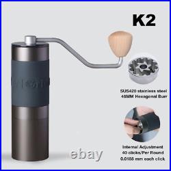 Kingrinder Manual Coffee Grinder Portable Mill 420Stainless Steel 38Mm/48Mm Burr