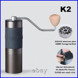 Kingrinder Manual Coffee Grinder Portable Mill 420stainless Steel 38mm/48mm Burr
