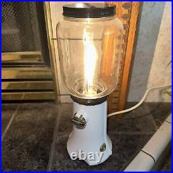 KitchenAid Coffee Mill Grinder White Base Glass Jar Custom Light Lamp