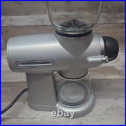 KitchenAid KCG0702CU Burr Coffee Grinder Contour Silver Die Cast Metal EUC