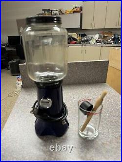 Kitchen Aid Bur Coffee Grinder Mod #KCG200BU Cobalt Blue Base Glass Jar