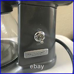 Kitchen Aid Pro Line Burr Coffee Grinder KPCG100PM0 Metallic Grey Tested EUC