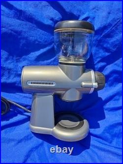 Kitchen Aid Pro Line Coffee Mill KPCG100PM1 Silver VG P/O Working Condition Kitchen Aid Pro Line Coffee Mill KPCG100PM1 Silver VG P/O Working Condition