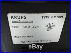 Krups 10-Cup KM7005 Programmable Coffee Maker with Burr Conical Grinder