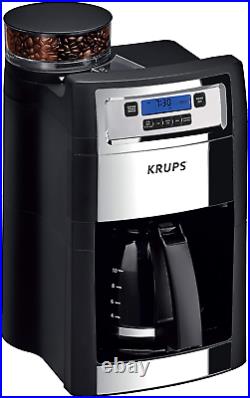 Krups Grind And Brew Auto-Start Maker With Builtin Burr Coffee Grinder, 10-Cups