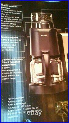 Krups Pro Brewer (km7000) 10 Cup Coffee Maker 950 Watt Conical Burr Grinder