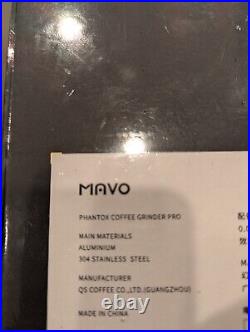 MAVO PHANTOX PRO Manual Coffee Grinder, 45mm Stainless Steel Conical Burr
