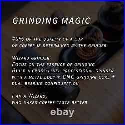MAVO Wizard Manual Coffee Grinder, Burr Coffee Bean Grinder Capacity 20G with