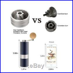 Manual Burr Coffee Grinder with Stainless Steel Conical Burr, Consistency Mini