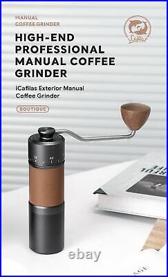 Manual Coffee Grinder420Stainless Steel7Core Burrs Coffee Beans Grinder Handmade