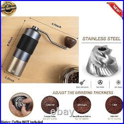 Manual Coffee Grinder Burr Mill Compact Quiet Grinding Espresso Office Camping