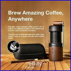 Manual Coffee Grinder Dual Bearing Expandable Whole Bean Wood Handy Size Jugl
