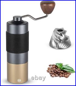 Manual Coffee Grinder Hand with Adjustable Conical Stainless Steel Burr Mill