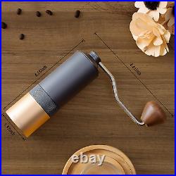 Manual Coffee Grinder, Numerical Internal Adjustable Stainless Steel Burr Fixed