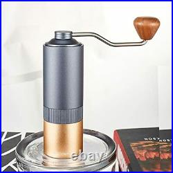 Manual Coffee Grinder, Numerical Internal Adjustable Stainless Steel Burr Gray