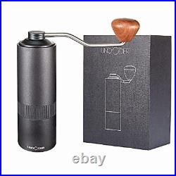 Manual Coffee Grinder with Adjustable Settings, SUS420 Burr Hand Crank Black