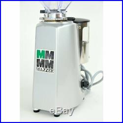 Mazzer Mini Espresso Coffee Grinder Doser Silver FRESH BURRS